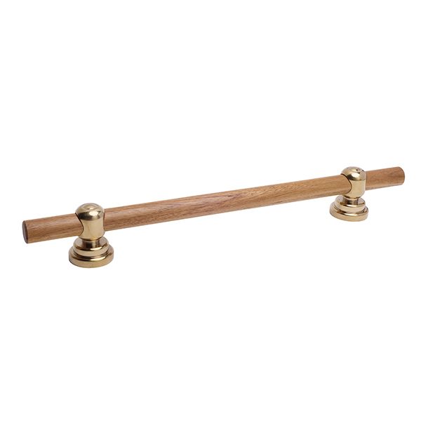 Horizon Teak Grab Bars Teak Polished Brass